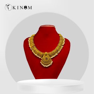 Pearl temple necklace set