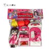 funny children toy kitchen set with fridge and fruits play set
