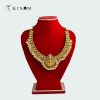 temle mini har with jhumka gold tone necklace set for women